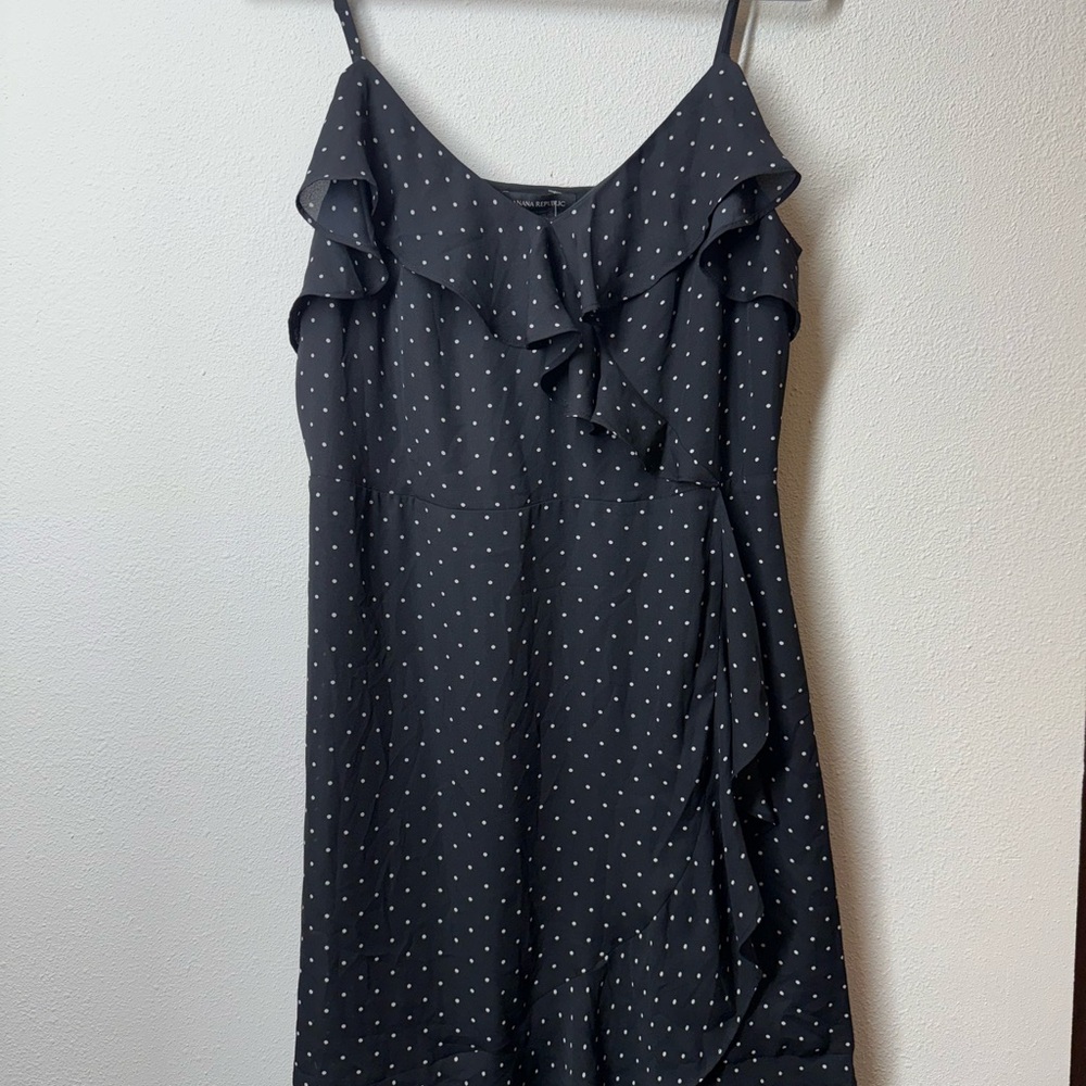 Banana Republic Black and White Polka Dot Mini Dress